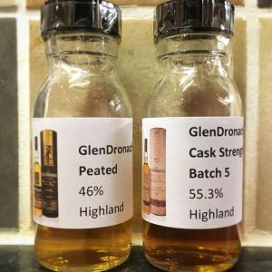 GlenDronach Batch 5 and Peated samples