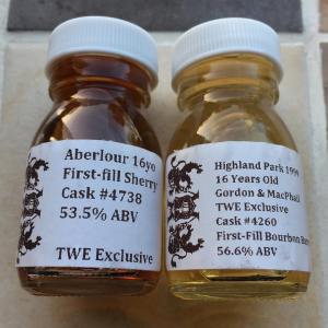 Aberlour 16yo and Highland Park 16yo TWE Samples